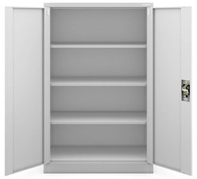 Fém iratszekrény KEVIN, 900 x 1400 x 400 mm, szürke