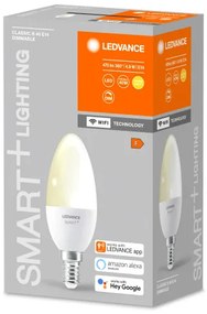 LED lámpa , égő , E14 , 4.9W , meleg fehér , dimmelhető , LEDVANCE Smart+ WIFI
