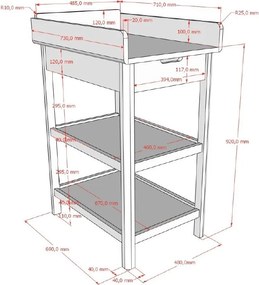 Natúr színű tölgyfa pelenkázó asztal pelenkázó feltéttel Forrest – Vipack