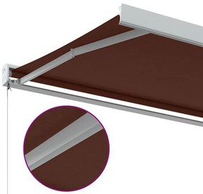 barna kézzel kihúzható napellenző 300 x 250 cm