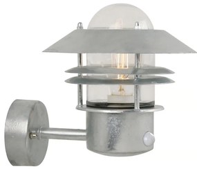 Nordlux - Kültéri fali lámpa érzékelővel BLOKHUS 1xE27/60W/230V IP54