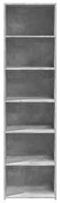 betonszürke színű szerelt fa magasszekrény 50 x 41 x 185