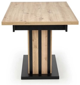 Lamello étkezőasztal 160 cm, artisan tölgy / fekete