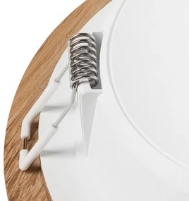 LED Beépíthető lámpa WOODY SPOT LED/12,5W/230V 3000K tölgy ø 16 cm