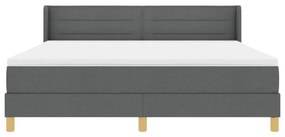 Boxspringágy Matrac, sötétszürke, 180 x 200 cm, szövet