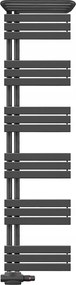 Fürdőszobai radiátor dekoratív létra 1840x500 antracit Duoplex, polc