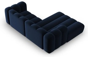 Sötétkék sarokkanapé (bal oldali) Lupine – Micadoni Home