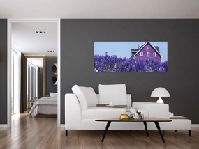 Levandula mező képe (120x50 cm)