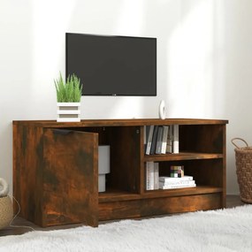 füstös tölgyszínű szerelt fa TV-szekrény 80 x 35 x 36,5 cm