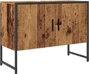 vidaXL antik fa színű szerelt fa mosdószekrény 80 x 33 x 60 cm