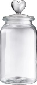 SWEET HEART üveg tartó 1350 ml , szivecskés