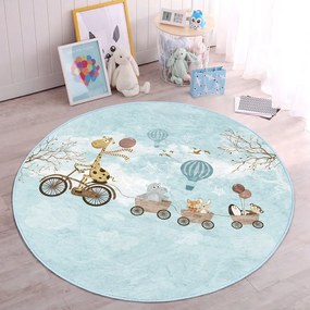 Világoskék gyerek szőnyeg ø 120 cm Comfort – Mila Home
