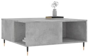 Betonszürke szerelt fa dohányzóasztal 80x80x36,5 cm