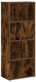 füstös tölgy színű szerelt fa könyvszekrény 40x24x102 cm