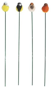 Leszúrható kismadár polyresin szobor, kék cinege, kültéri és beltéri dekorációs kiegészítő