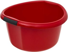Kerek műanyag tál fogantyúval 10L Ø35cm Piros univerzális