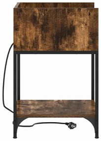 Éjjeli Szekrények 2 pcs Füstölt tölgy 40 x 40 x 61 cm Faanyag