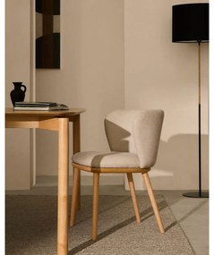 Bézs kárpitozott étkezőfotel Ciselia – Kave Home