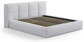 Világosszürke kárpitozott ágytámla 229x100 cm Darren – Micadoni