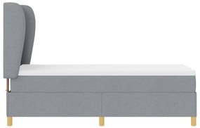 Boxspring Ágy Matrac Hajnali Szürke 80x200 cm Szövet