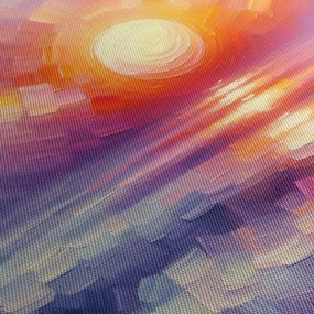 Kép - Színes művészi naplemente (90x60 cm)