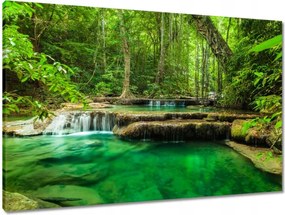 Vászonkép 90x60 Erawan vízesés Thaiföld