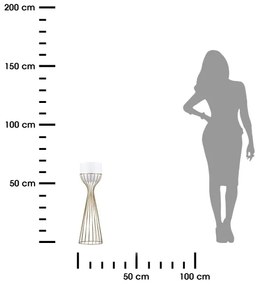 Fém virágcserép LOFT 68x20 cm arany/fehér