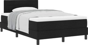 vidaXL Boxrugós ágy matracmal fejtámlával Fekete 120 x 200 cm szövet