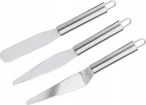 3 Db-os Spatula Készlet Krém Spatula Massza Acél Torta Dekoráció
