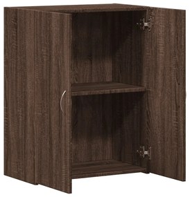 barna tölgy színű szerelt fa irattartó szekrény 60x32x77,5 cm
