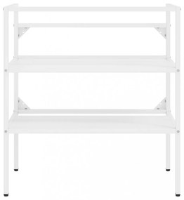 fehér vas fürdőszobai mosdókagylókeret 79 x 38 x 83 cm