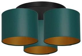 Felületre szerelhető csillár ARDEN 3xE27/60W/230V zöld/arany