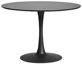 Oda fekete kerek étkezőasztal, ⌀ 110 cm - Marckeric