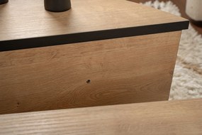 Orion méz tölgy–fekete dohányzóasztal