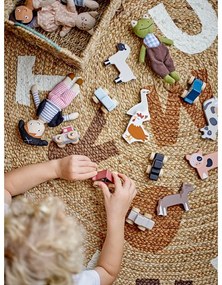 Natúr színű juta kerek szőnyeg ø 130 cm Dinne – Bloomingville Mini