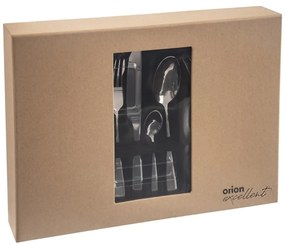 Ezüstszínű rozsdamentes acél evőeszköz készlet 24 db-os Mirror – Orion