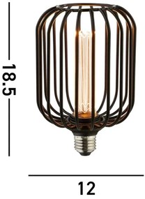 Searchlight 26005BK - GLOBE LED dekorációs izzó E27/4,5W/230V 2700K