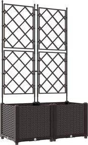 vidaXL Kerti cserép 2 pcs Barna 80 x 40 x 143 cm Acél