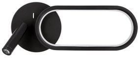 Candellux MONET LED fali lámpa 13W+2W, 230V, 3000/4000/6000K, fekete CA1005