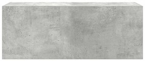 betonszürke szerelt fa fali fürdőszobaszekrény 80 x 25 x 30 cm