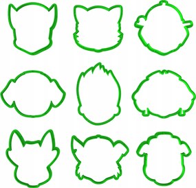 Sütemény lyukasztó forma Mese Mancs Őrjárat 8cm 9db-os szett