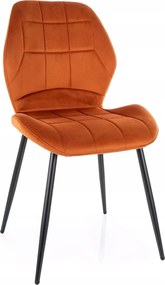 Jake Velvet szék váz fém fekete szövet bársony fahéj bluvel 4215