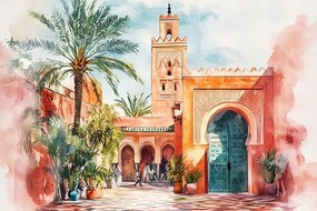 Vászonkép Canvas Város Marokkó Marrákes Afrika Arab Ív 120x80