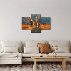 Kép - Zsiráfok a legelőn (90x60 cm)