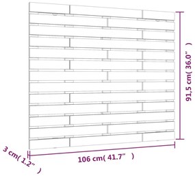 fehér tömör fenyőfa fali fejtámla 106 x 3 x 91,5 cm