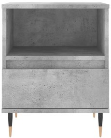 Betonszürke szerelt fa éjjeliszekrény 40x35x50 cm