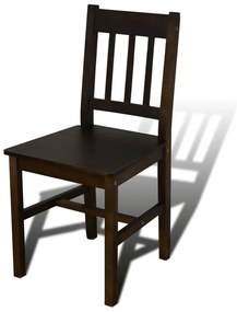 Fa Étkező Asztal 4 Székkel / étkező garnitúra Barna