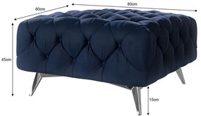 Sötétkék bársony lábtartó Chelsea – Ropez