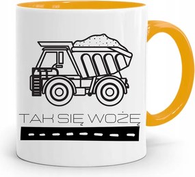 Sárga Építőipari Bögre Barkácsoló Ajándék fényképes nyomtatással