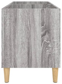 szürke sonoma színű szerelt fa hanglemezszekrény 74,5x38x48 cm